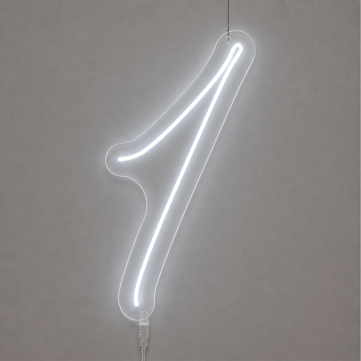 Número 1 | Manual | Branco Frio - ArtePOP_locacao_neonled