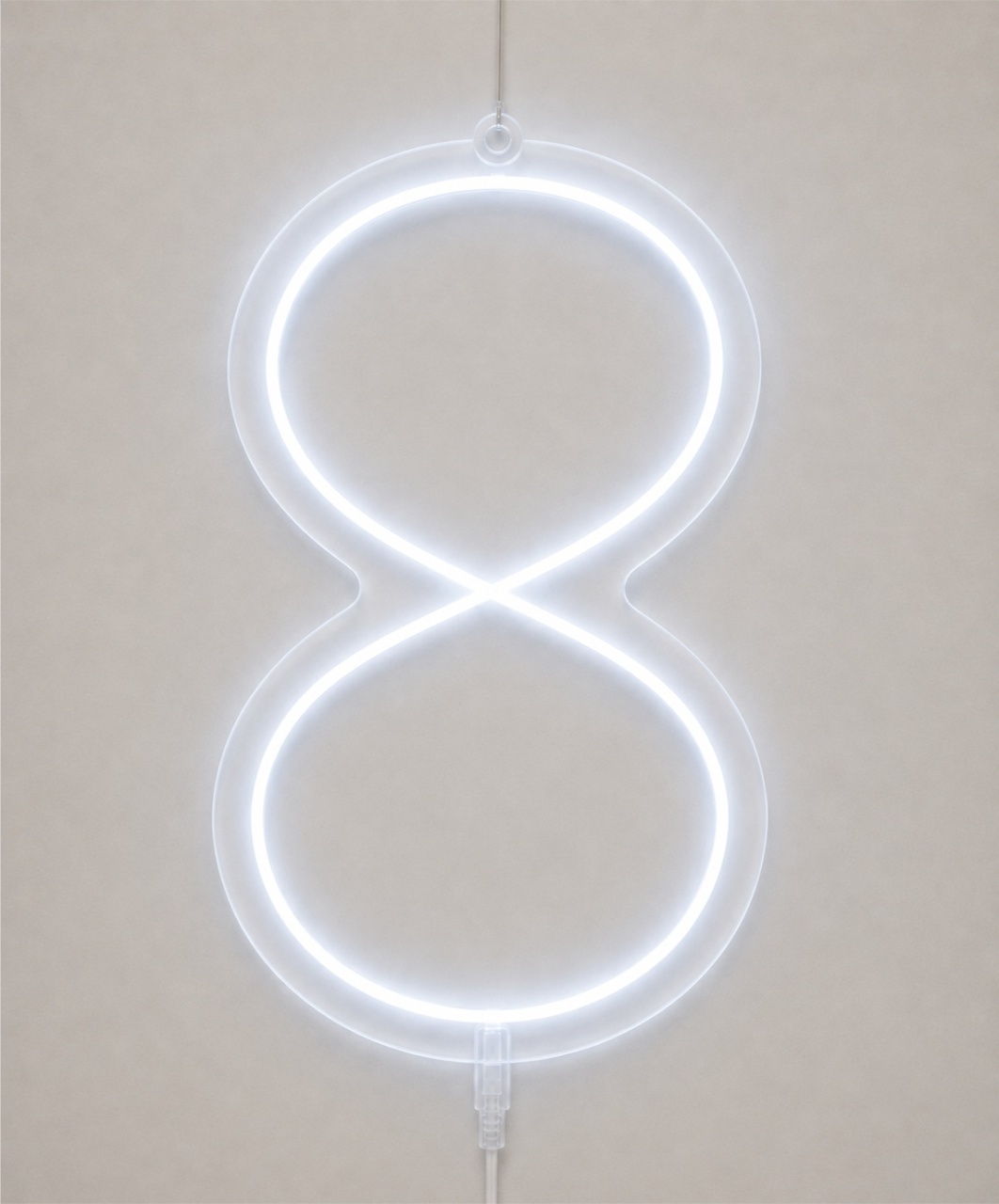 Número 8 | Manual | Branco Frio - ArtePOP_locacao_neonled