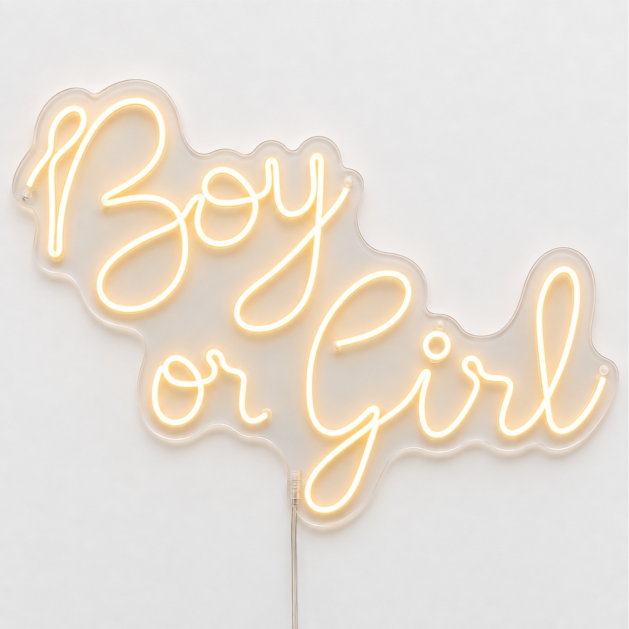 Boy Or Girl | Branco Quente | 65Cm - ArtePOP_locacao_neonled