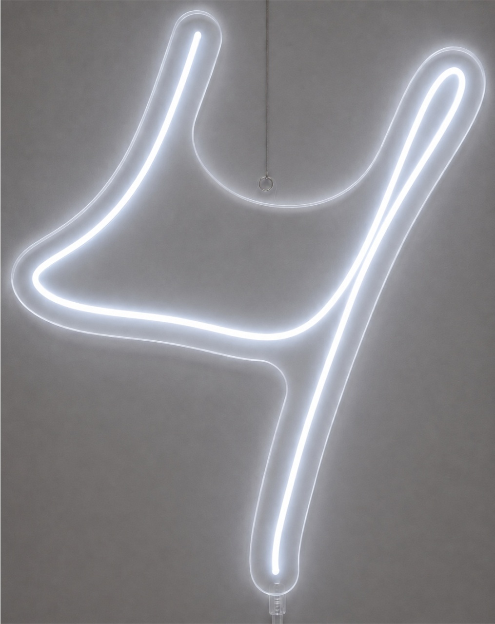Número 4 | Manual | Branco Frio - ArtePOP_locacao_neonled