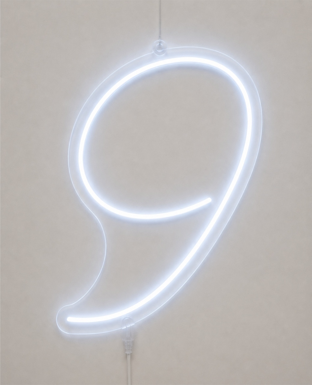 Número 9 | Manual | Branco Frio - ArtePOP_locacao_neonled