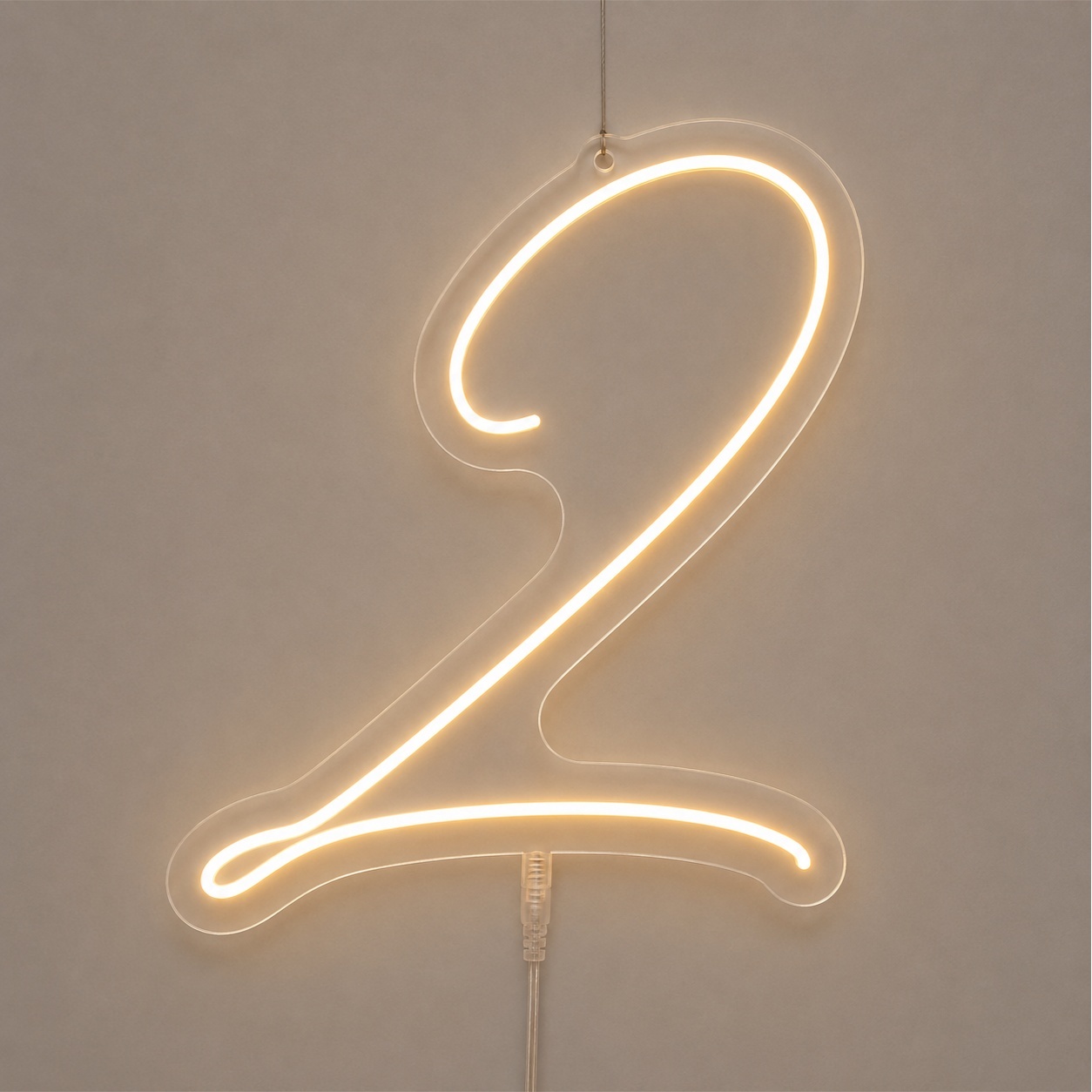 Número 2 | Manual | Branco Quente - ArtePOP_locacao_neonled