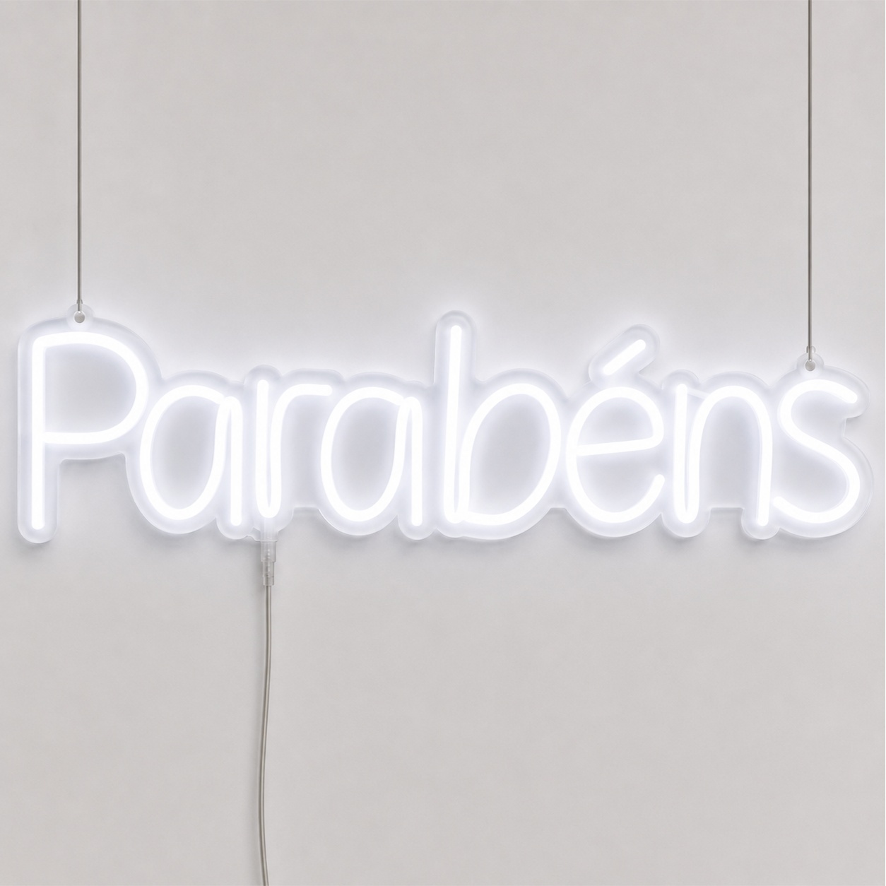 Parabéns | Branco Frio - ArtePOP_locacao_neonled