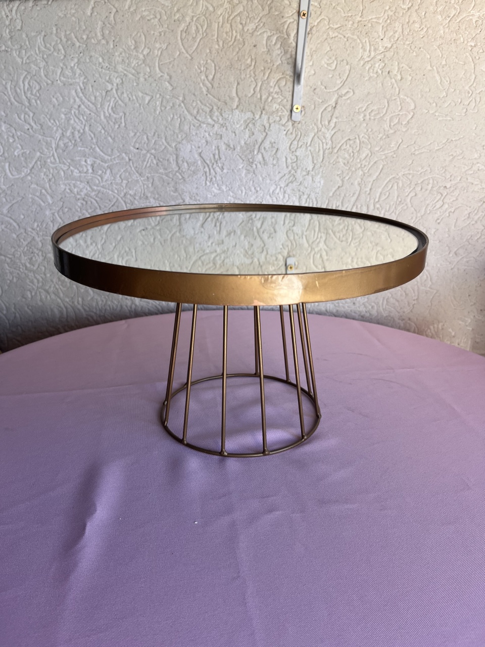 Boleira Ferro Dourado Espelhada - Sileni Rocha decorações