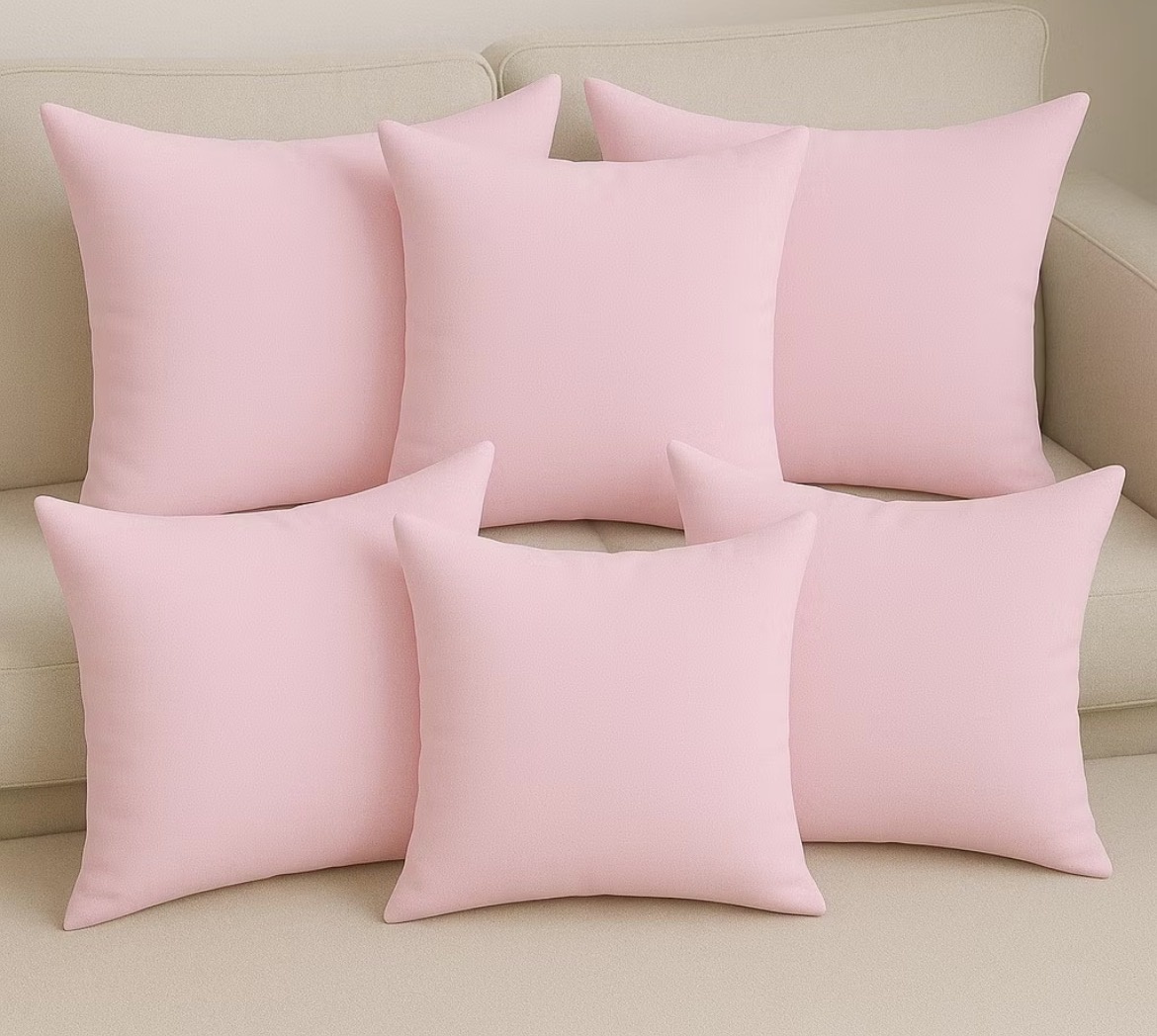Almofadas Rosa Bebê - Sileni Rocha decorações