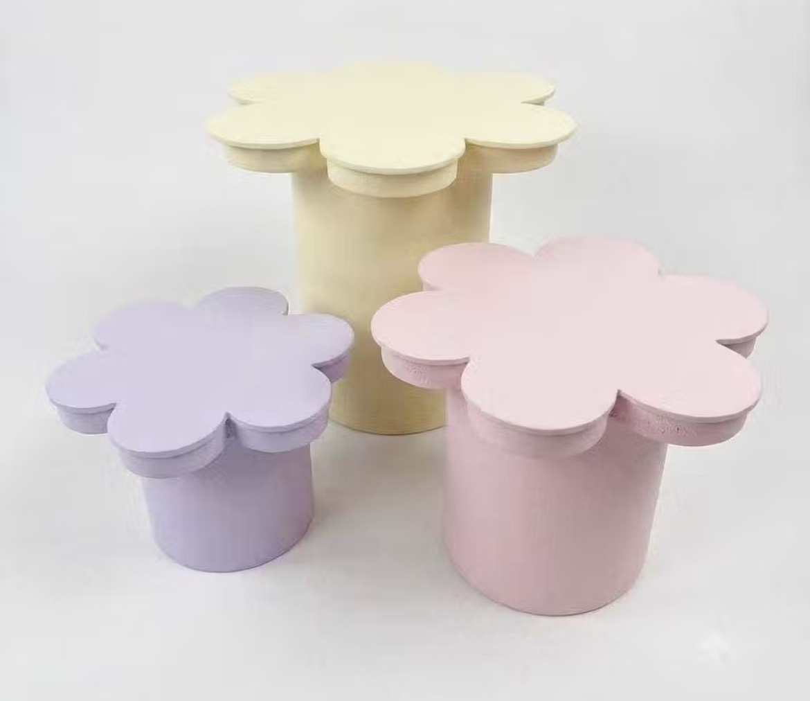 Trio E Mesas Tampo Flor - Sileni Rocha decorações