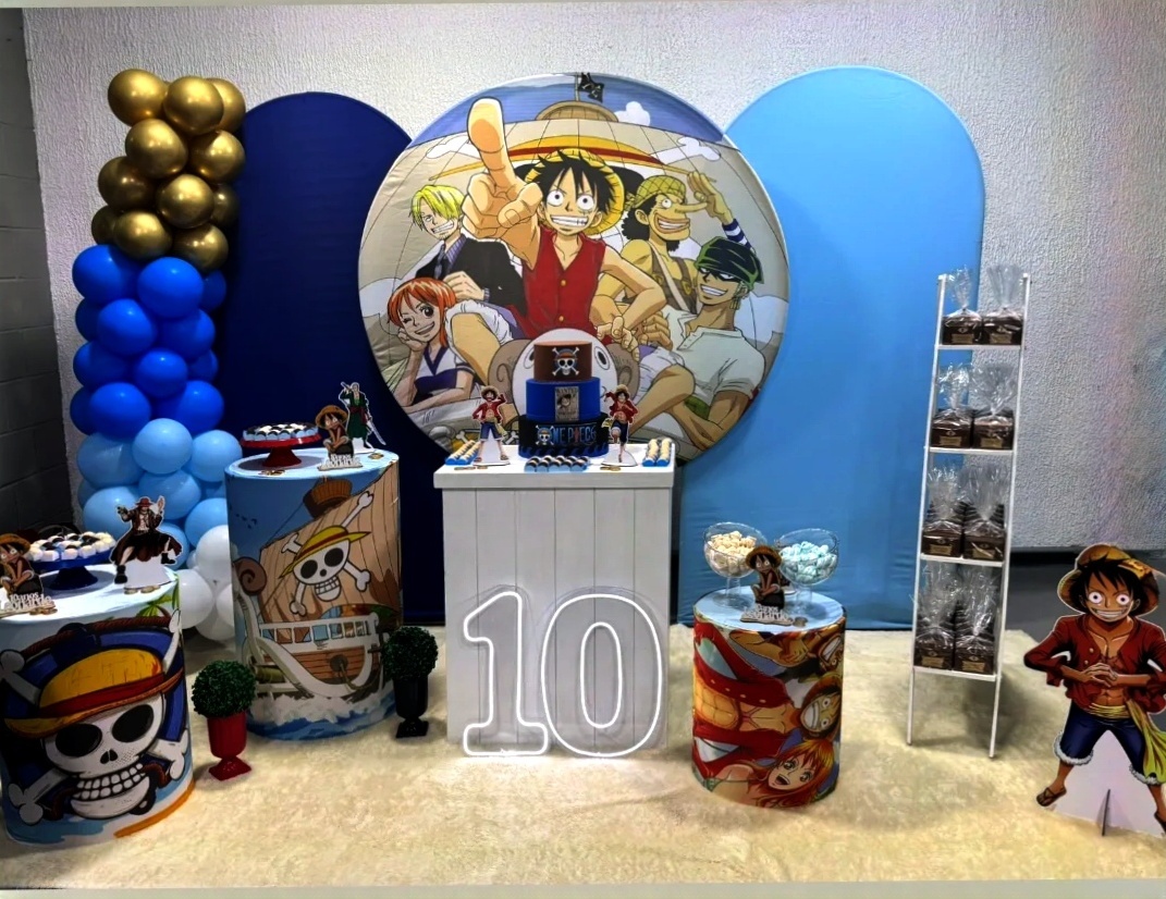 Kit One Piece - Led E 2 Romanos - Menino - Premium Ultra - Festafy locações