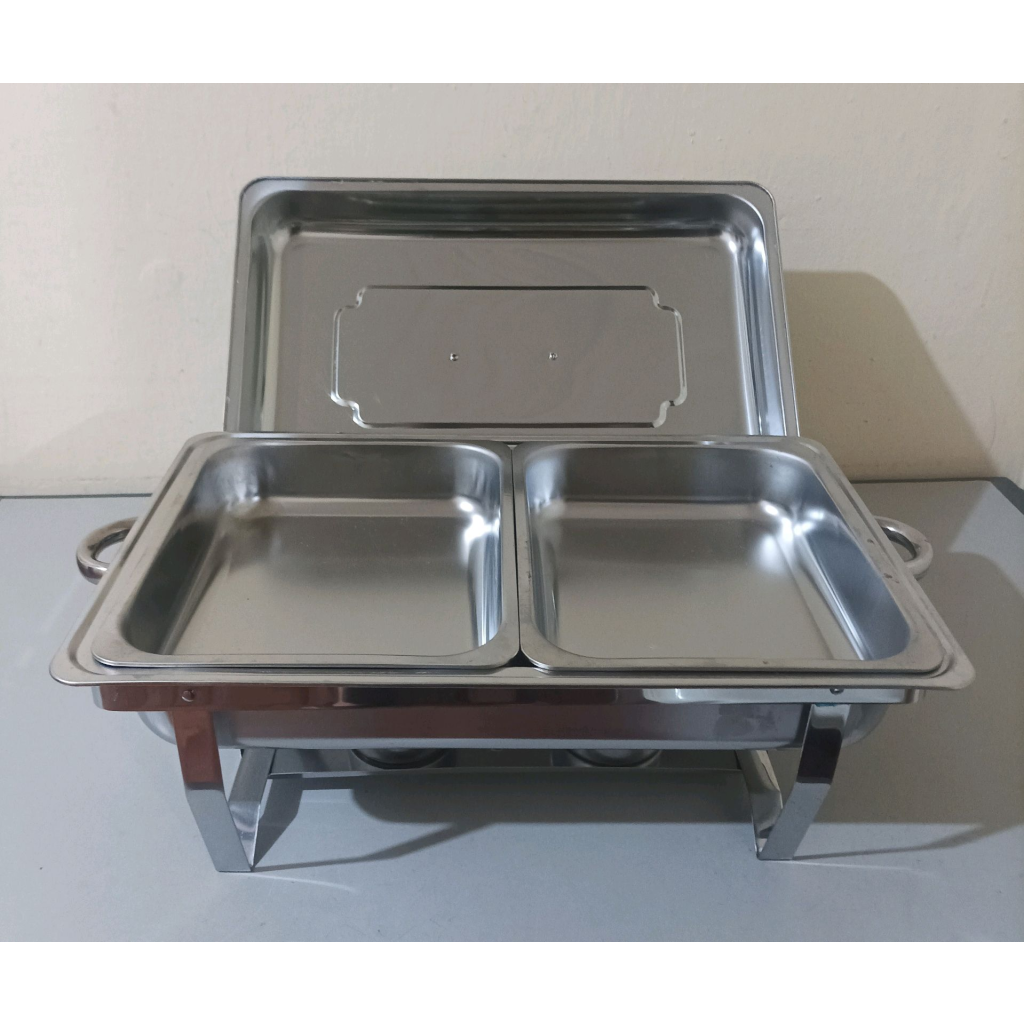 Réchaud Em Aço Inox Com Fogareiro - Prata - Festafy locações