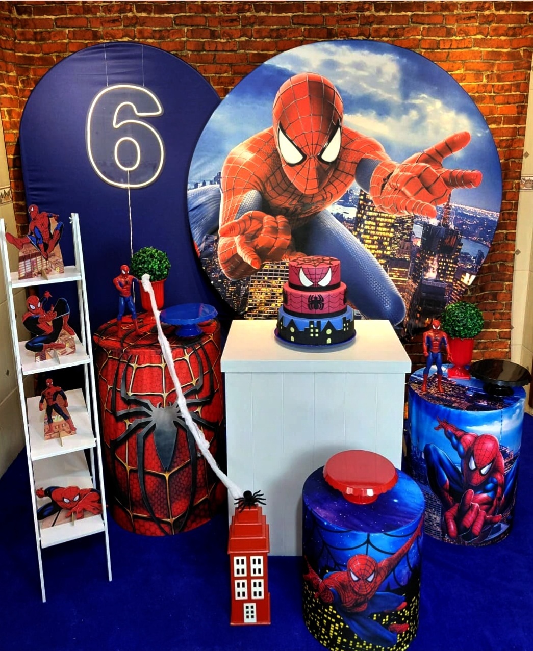 Kit Homem Aranha Premium - Romano Azul E Led - Festafy locações