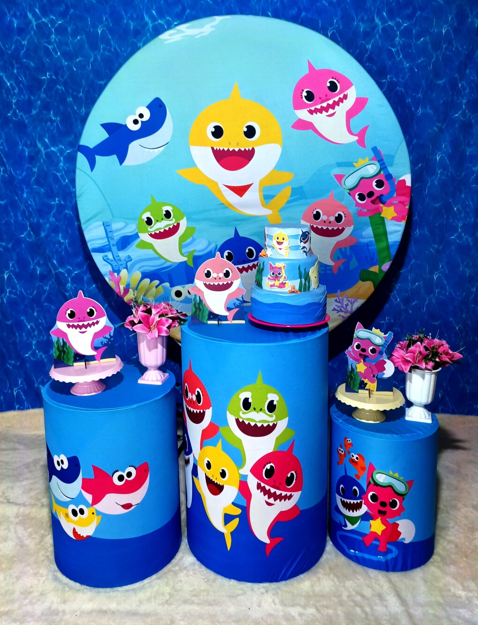 Kit Baby Shark Linha Padrão - Menino - Festafy locações