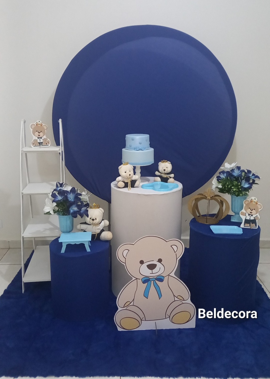 Kit Chá de Bebê Azul - Bel Decora Pegue e Monte