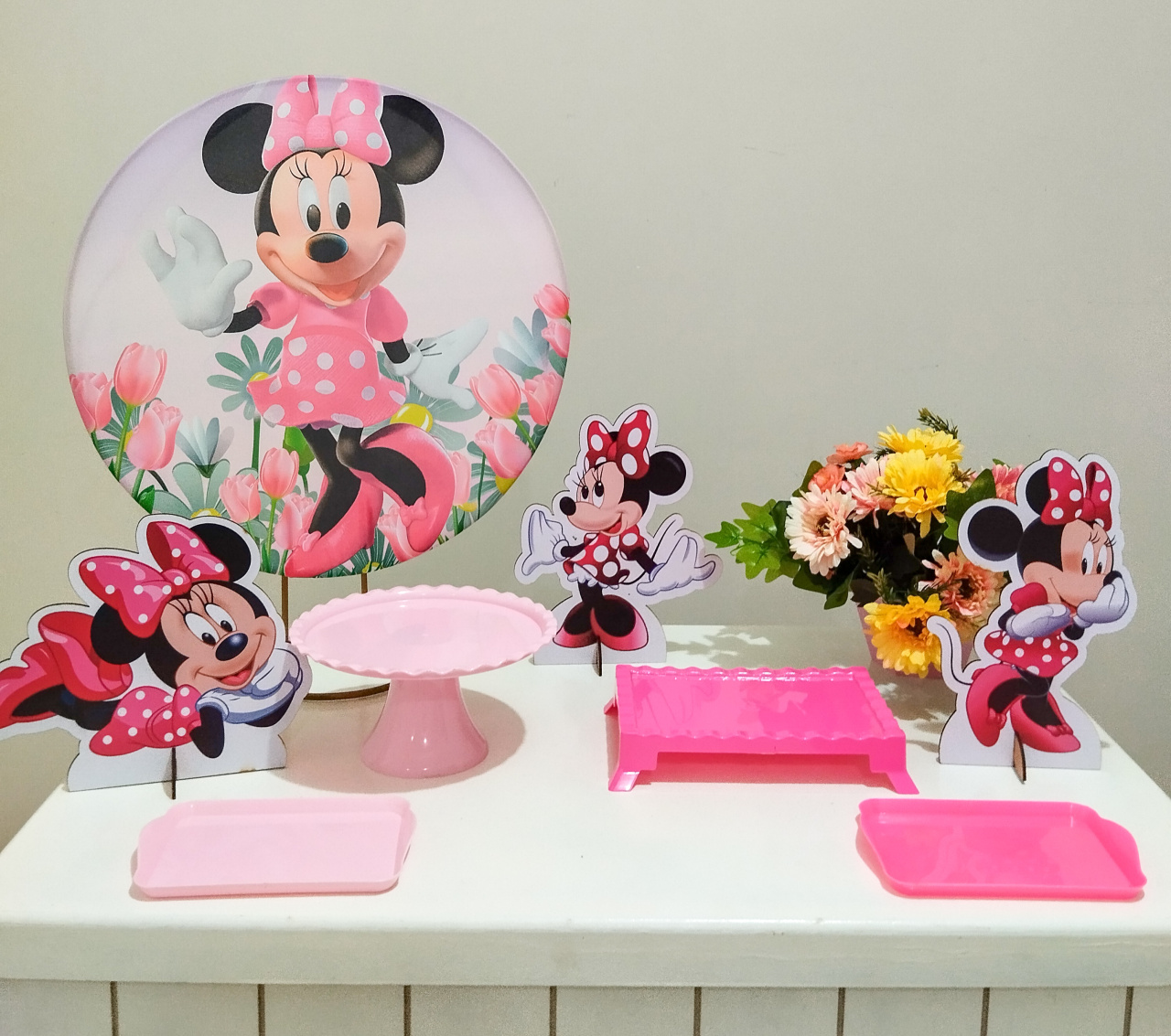 Mini Kit Bronze Minie Rosa - Bel Decora Pegue e Monte