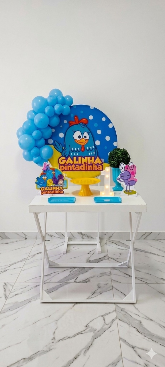 Mini Kit Ouro Galinha Pintadinha - Bel Decora Pegue e Monte