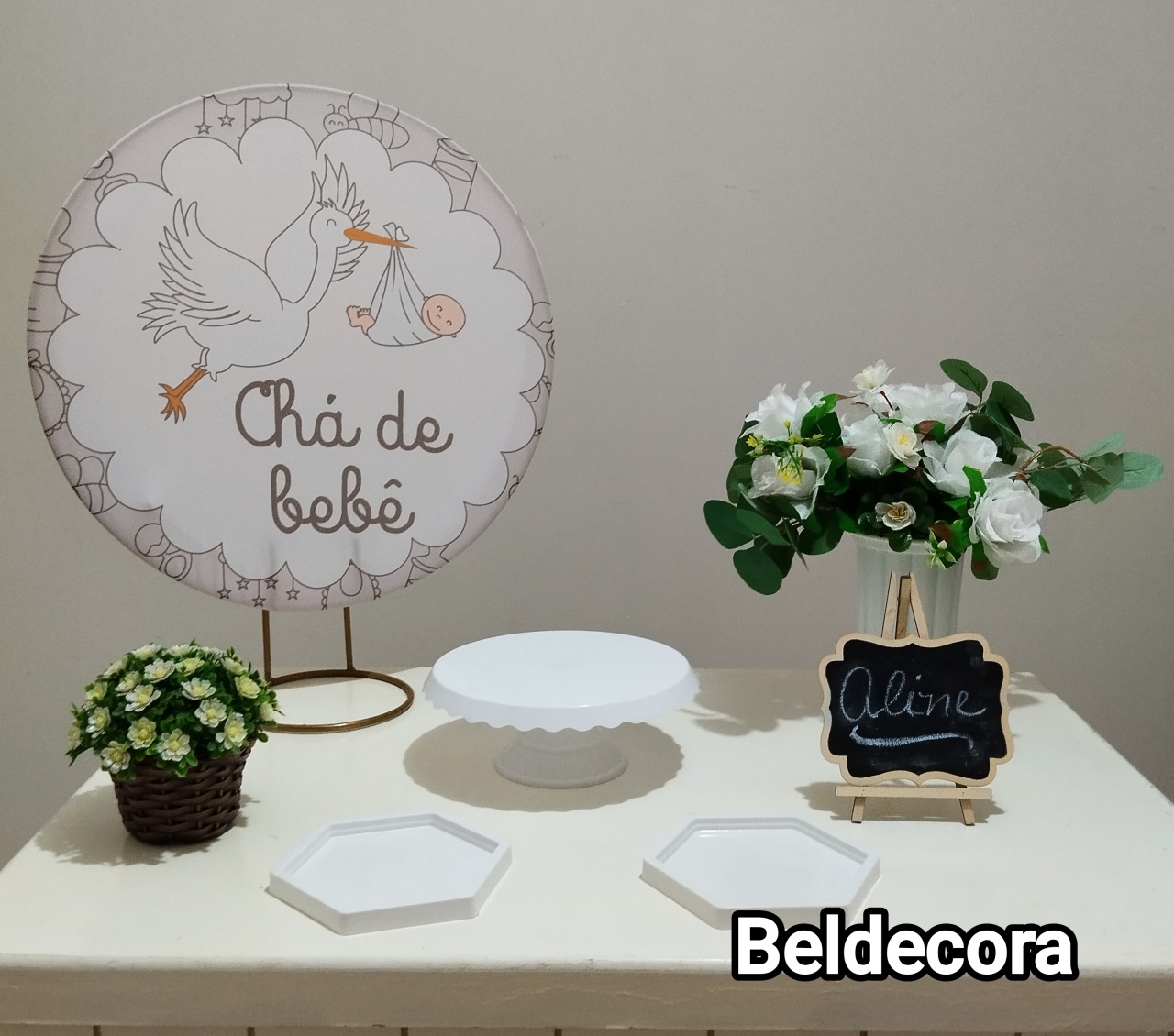 Mini Kit Bronze Chá de Bebê - Bel Decora Pegue e Monte