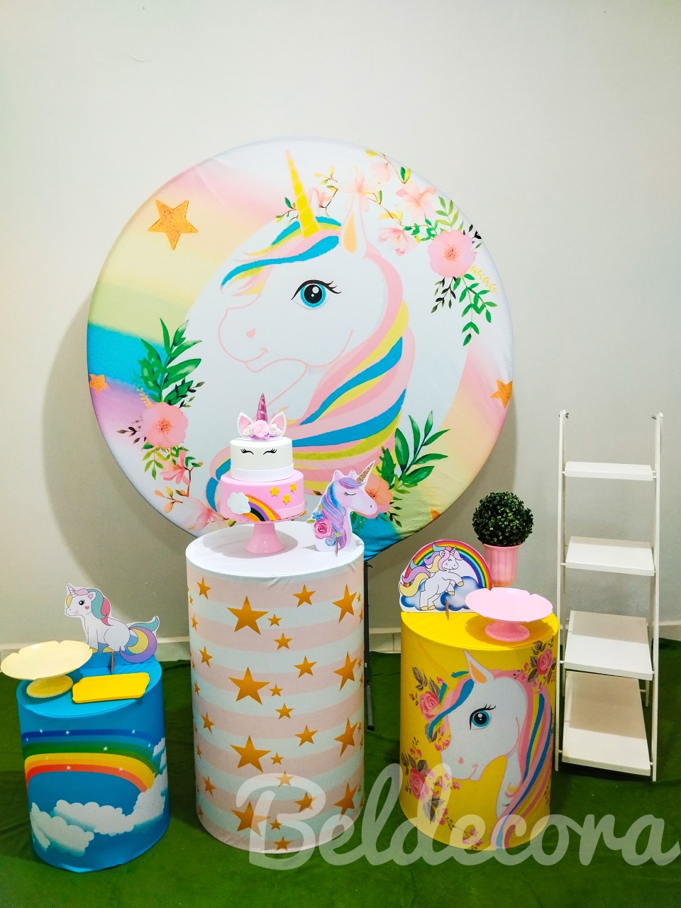 Unicórnio Com Escada - Bel Decora Pegue e Monte