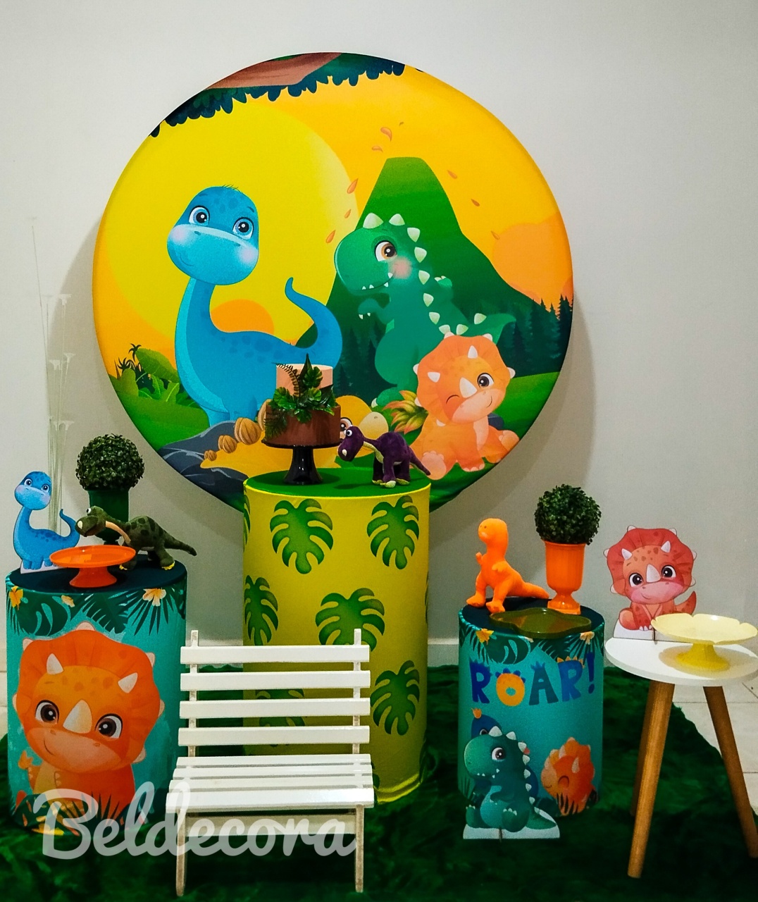 Dinossauro Baby Prata - Bel Decora Pegue e Monte