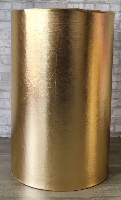 Capa de Cilindro G Metalizado Dourado - Bel Decora Pegue e Monte