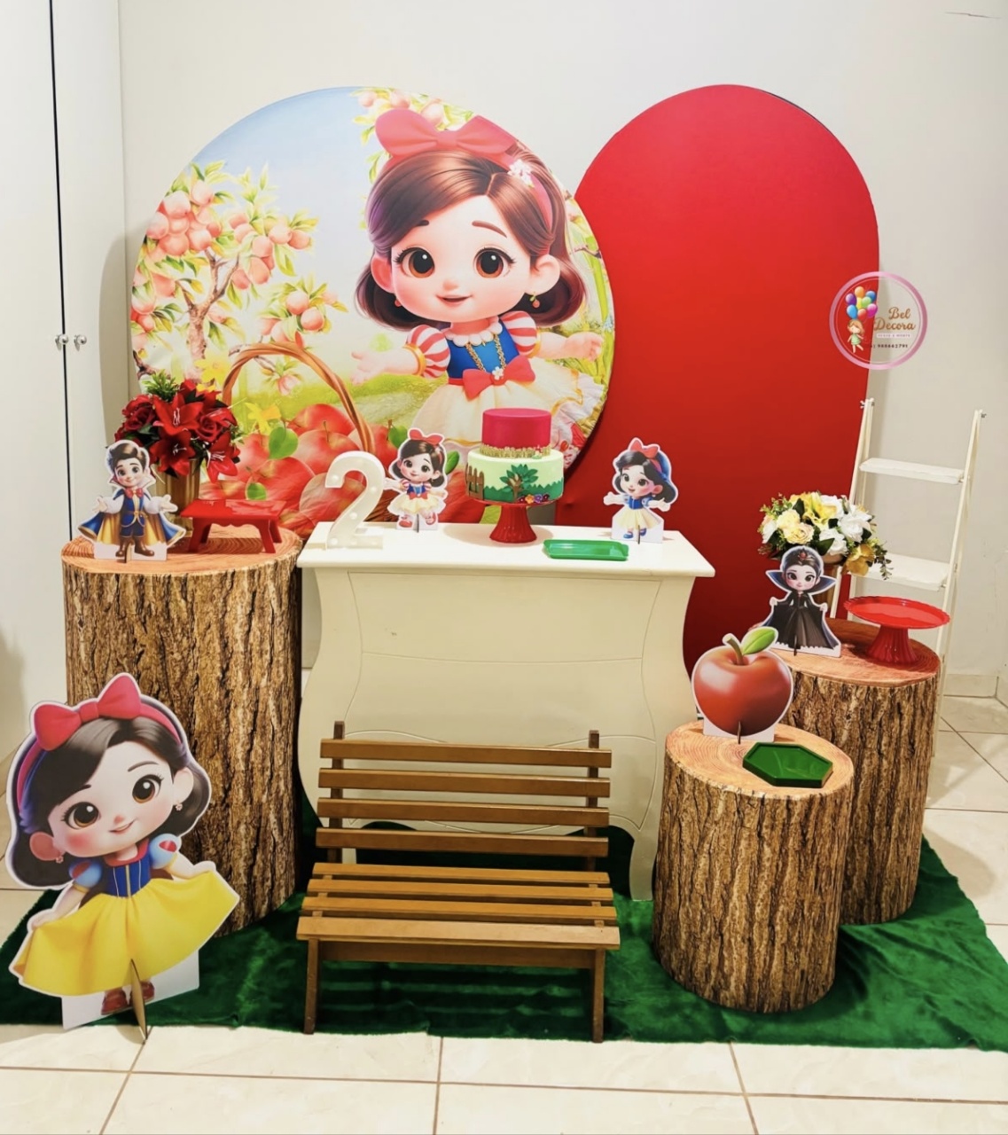 Branca Neve Cute Ouro - Bel Decora Pegue e Monte