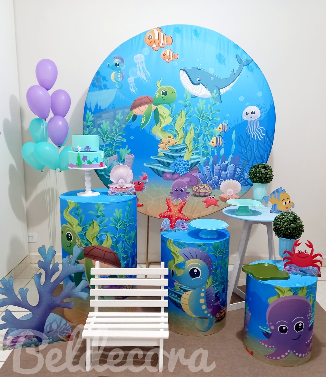 Fundo Do Mar Prata - Bel Decora Pegue e Monte