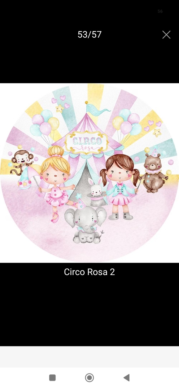 Capa Painel Circo Rosa 1,5 - Bel Decora Pegue e Monte