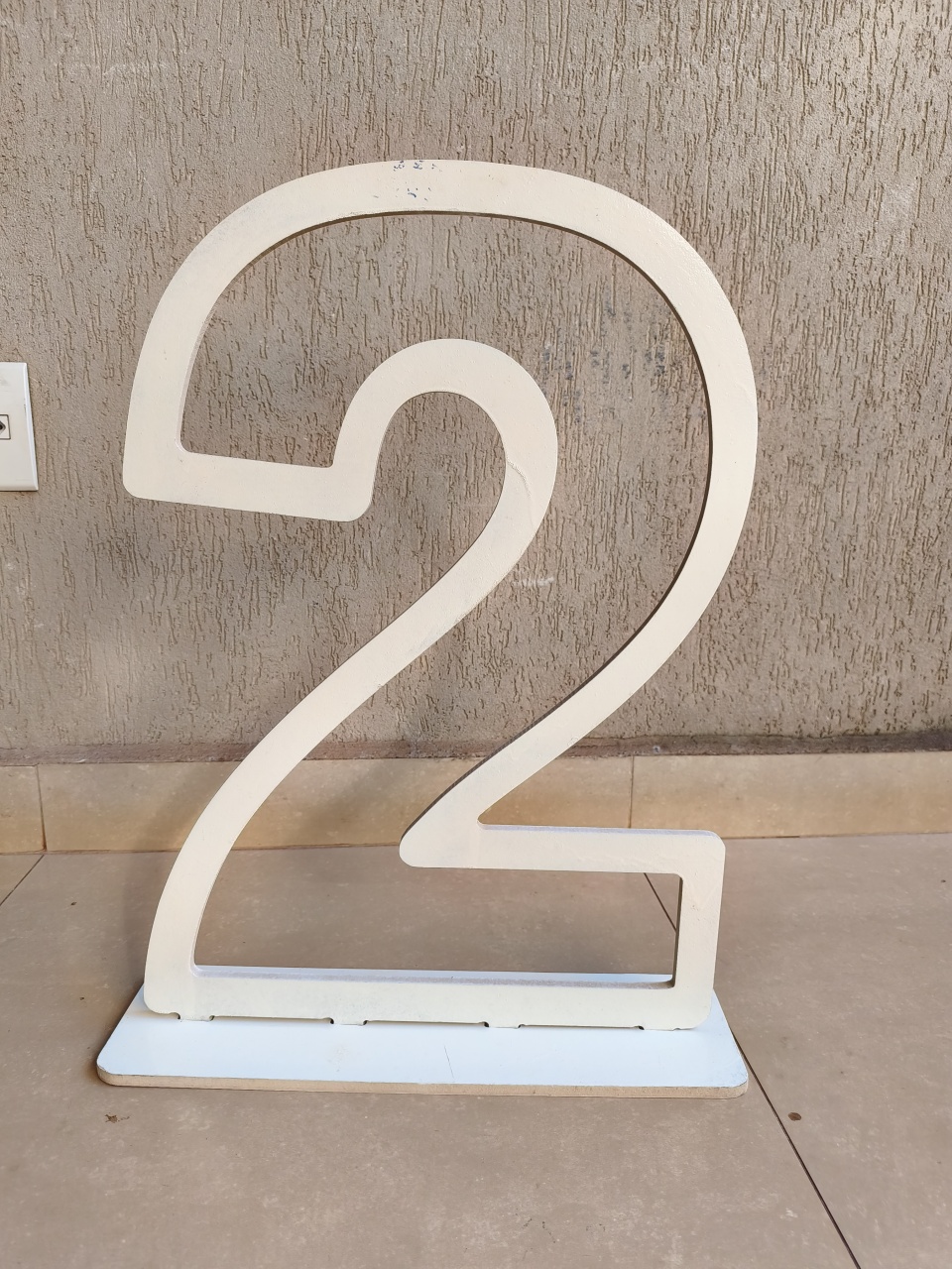 Número 2 Mdf 60 Cm Bramco - Bel Decora Pegue e Monte