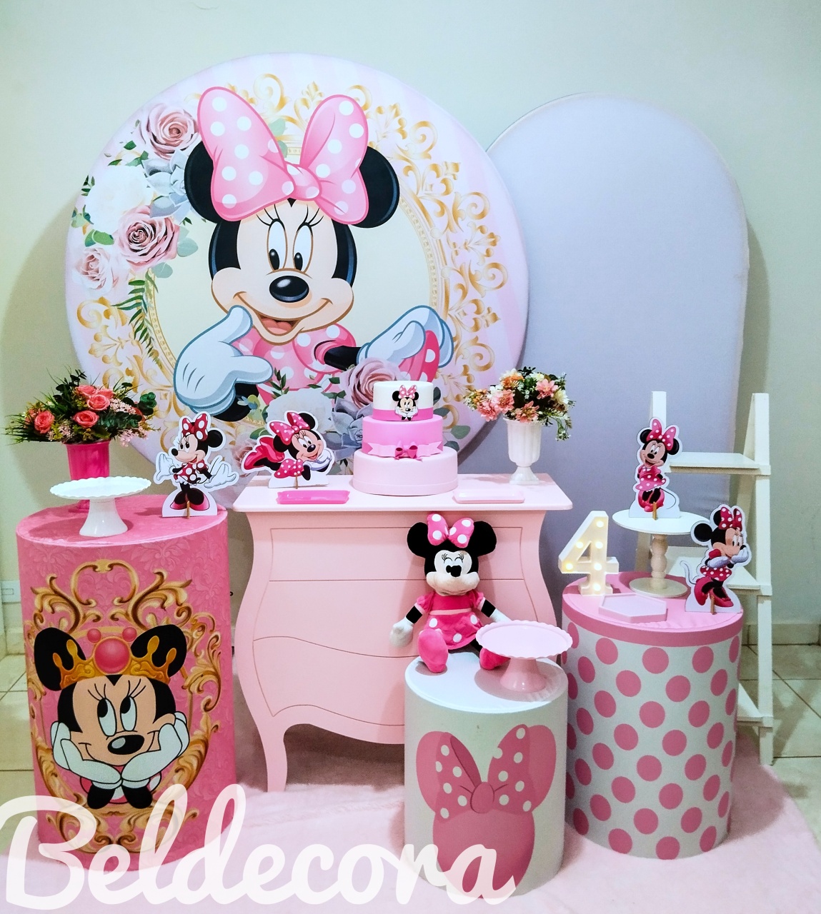 Minnie Mouse Ouro - Bel Decora Pegue e Monte