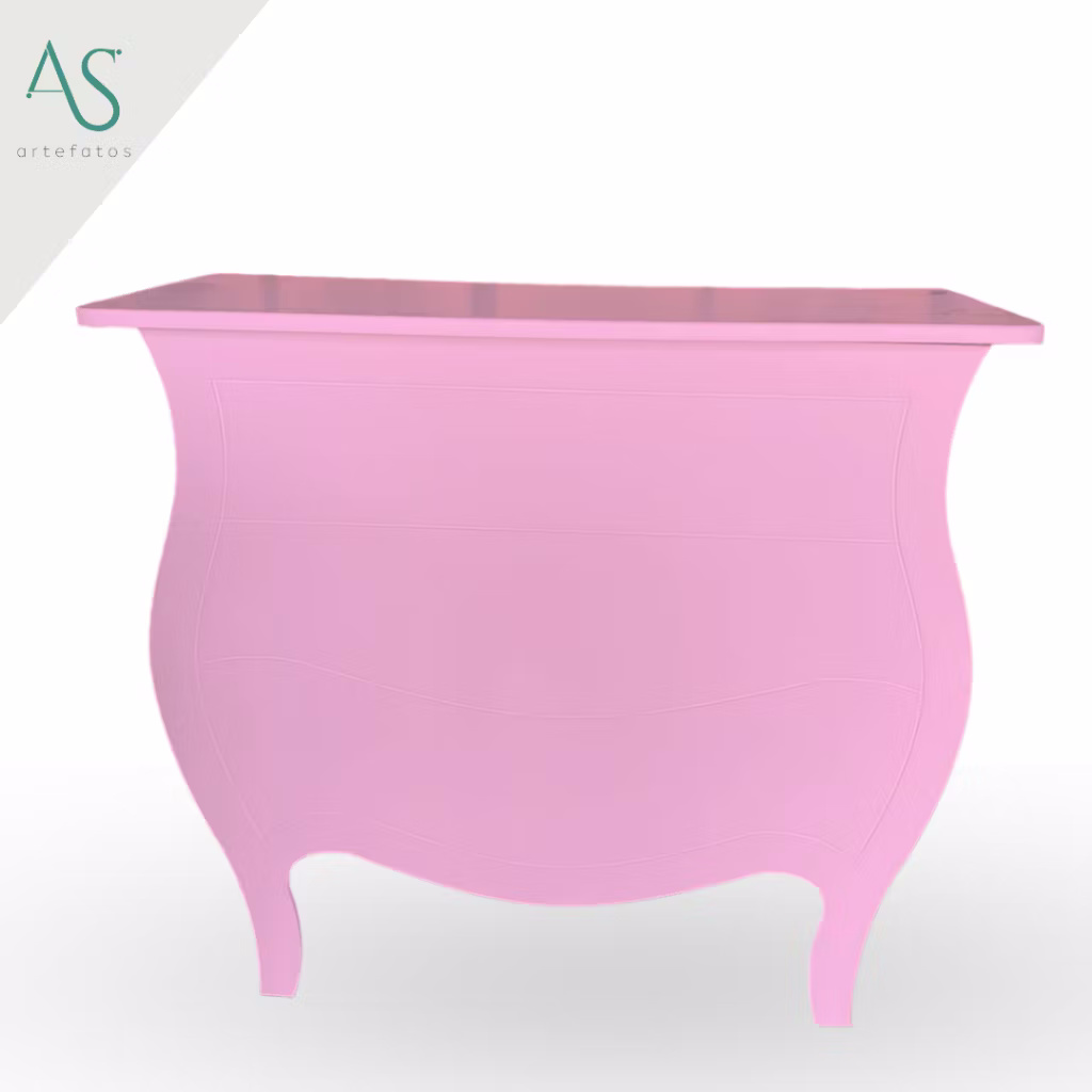Cômoda Rosa - Bel Decora Pegue e Monte