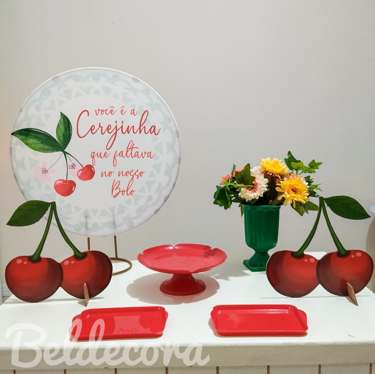 Mini Kit Bronze Cerejinha - Bel Decora Pegue e Monte