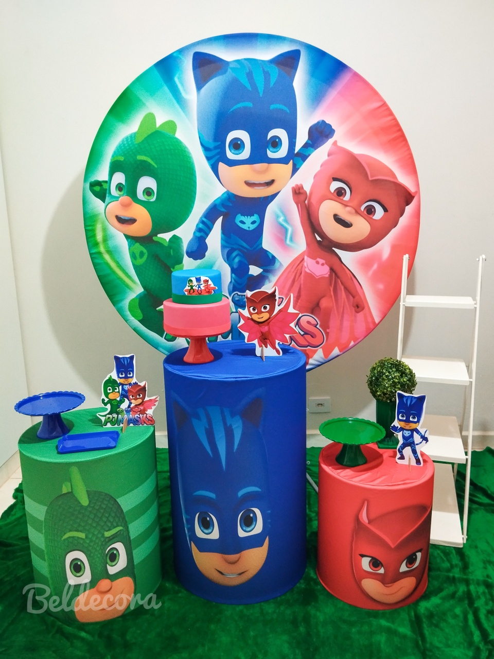 Kit Pj Mask Com Escada - Bel Decora Pegue e Monte