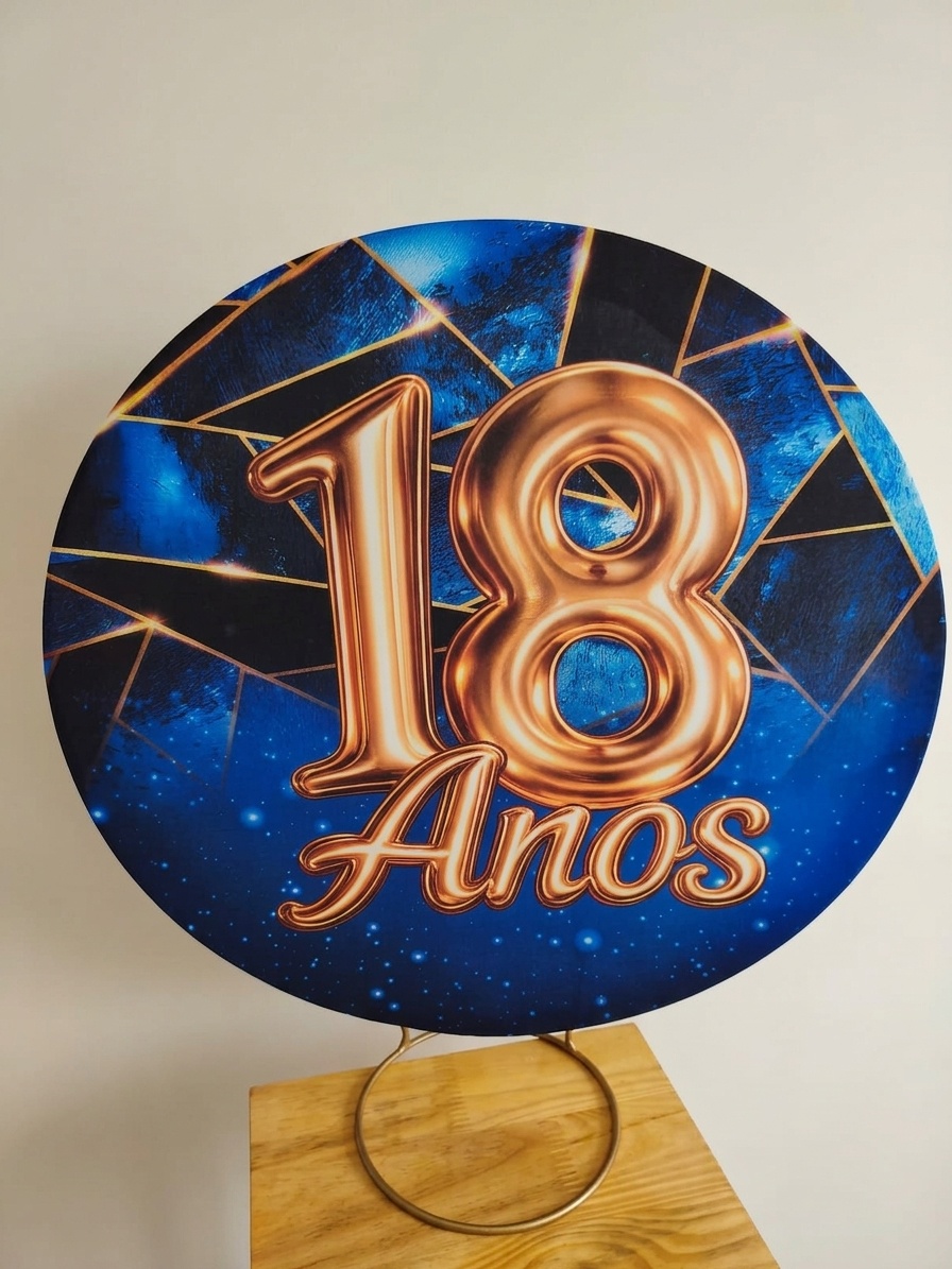 Capa Painel 50X50 18 Anos - Bel Decora Pegue e Monte