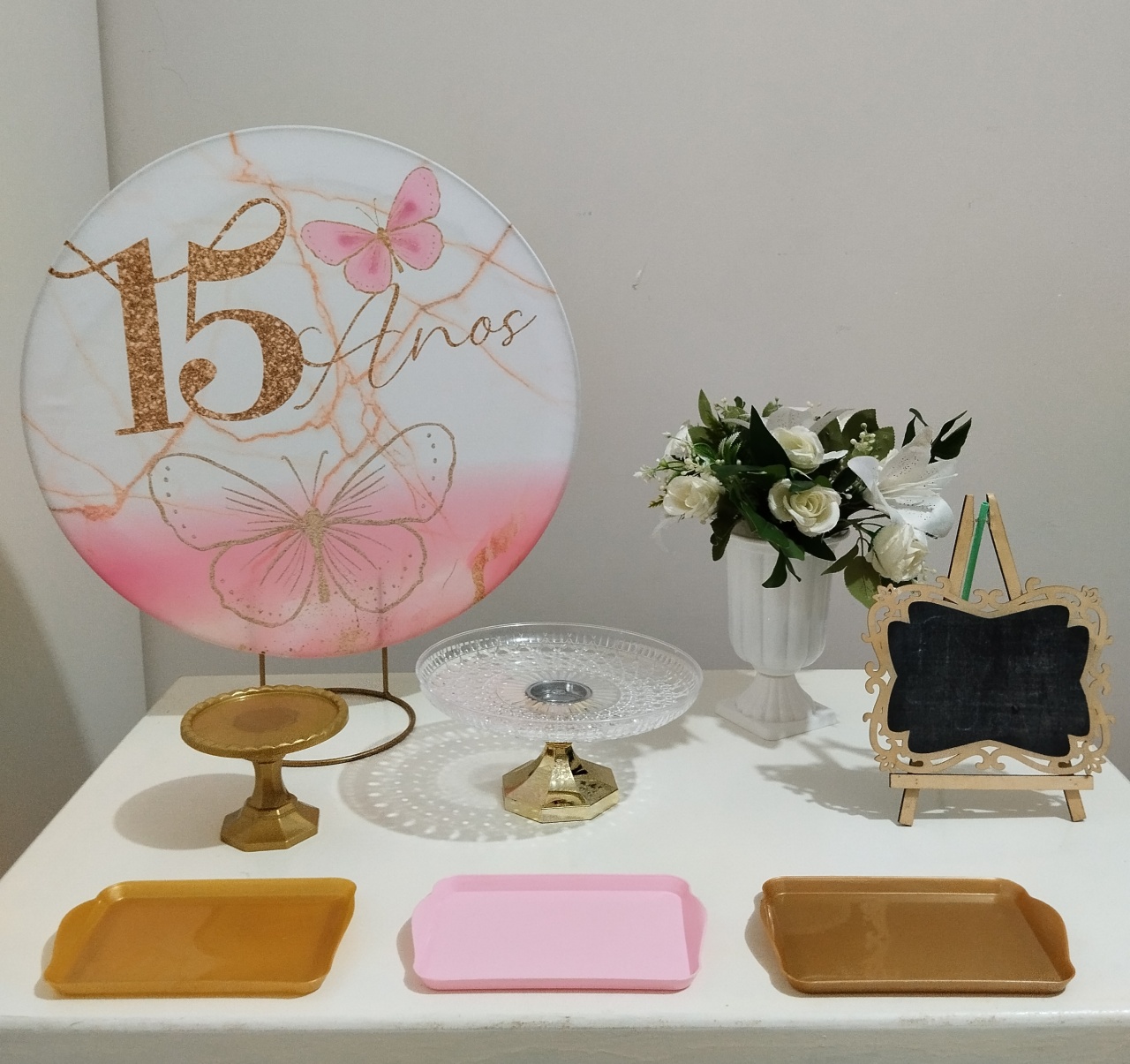 Mini Kit Bronze 15 Anos - Bel Decora Pegue e Monte