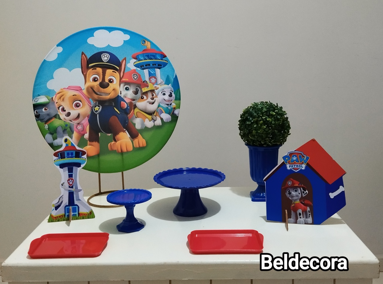 Mini Kit Bronze Patrulha Canina - Bel Decora Pegue e Monte