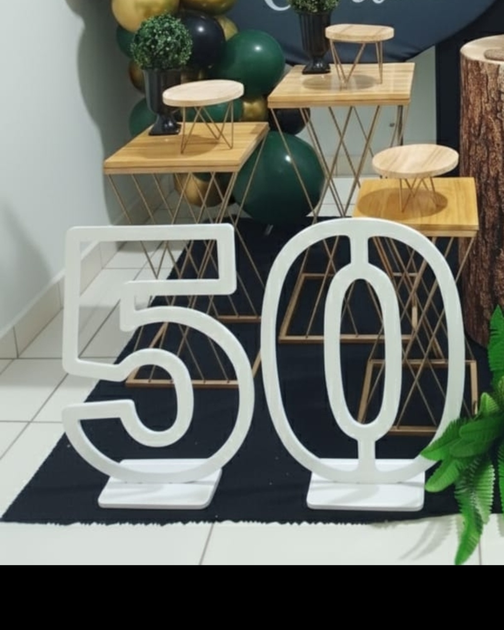 Número Mdf Branco 60 Cm - Bel Decora Pegue e Monte