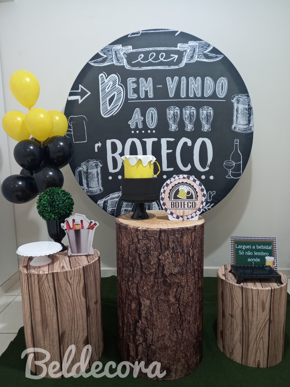 Kit Boteco 3 Com Suporte de Baloes - Bel Decora Pegue e Monte