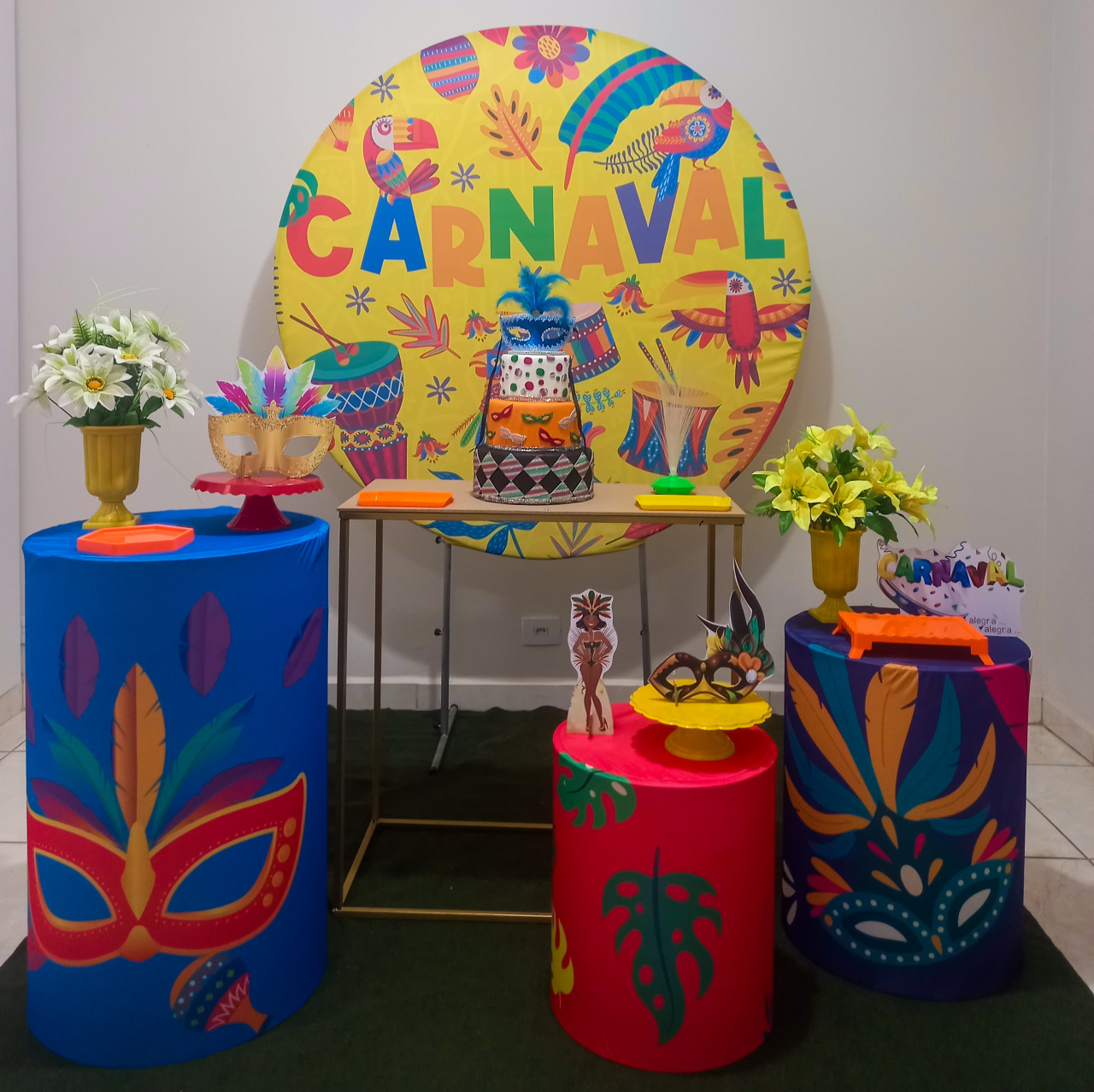 Kit Carnaval Prata - Bel Decora Pegue e Monte