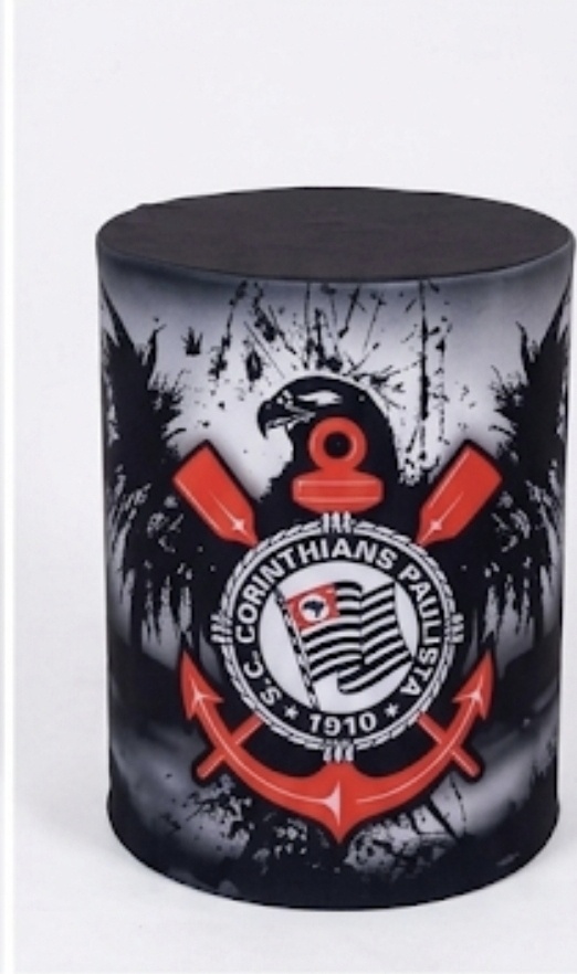 Capa Para Cilindro Corinthians Medias - Bel Decora Pegue e Monte