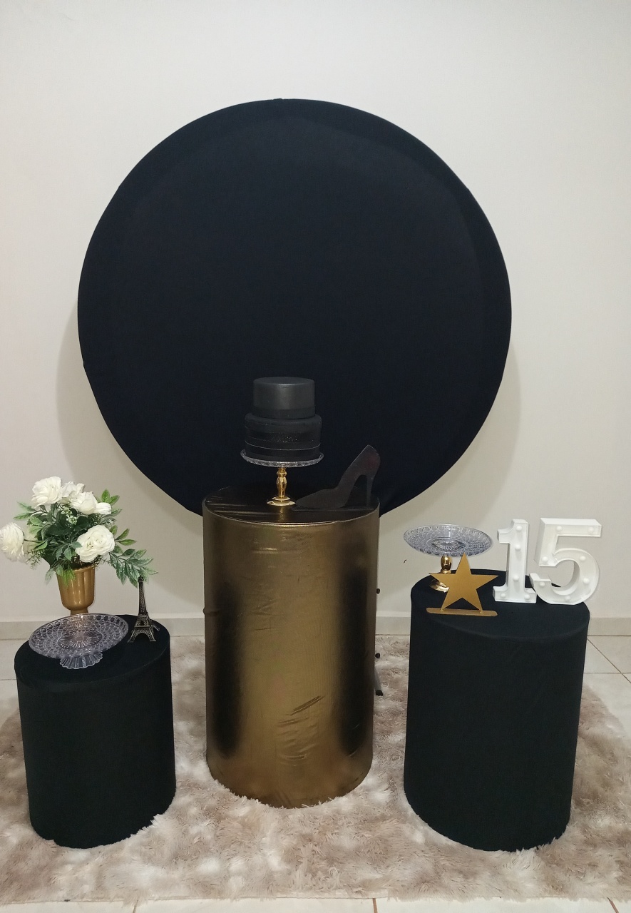 Decoração Preto/Dourado - Bel Decora Pegue e Monte