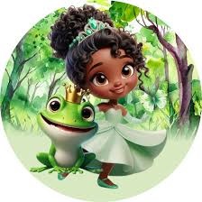 Capa Painel Princesa Tiana Cute - Bel Decora Pegue e Monte