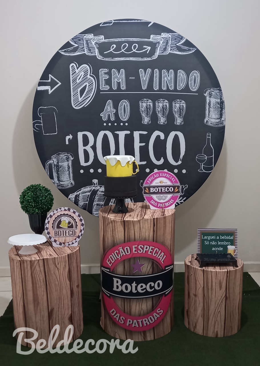 Kit Boteco das Patroas Bronze - Bel Decora Pegue e Monte