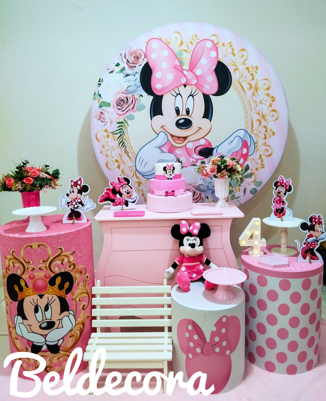Minnie Mouse Prata - Bel Decora Pegue e Monte
