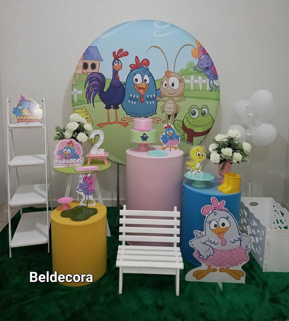 Galinha Pintadinha Ouro - Bel Decora Pegue e Monte
