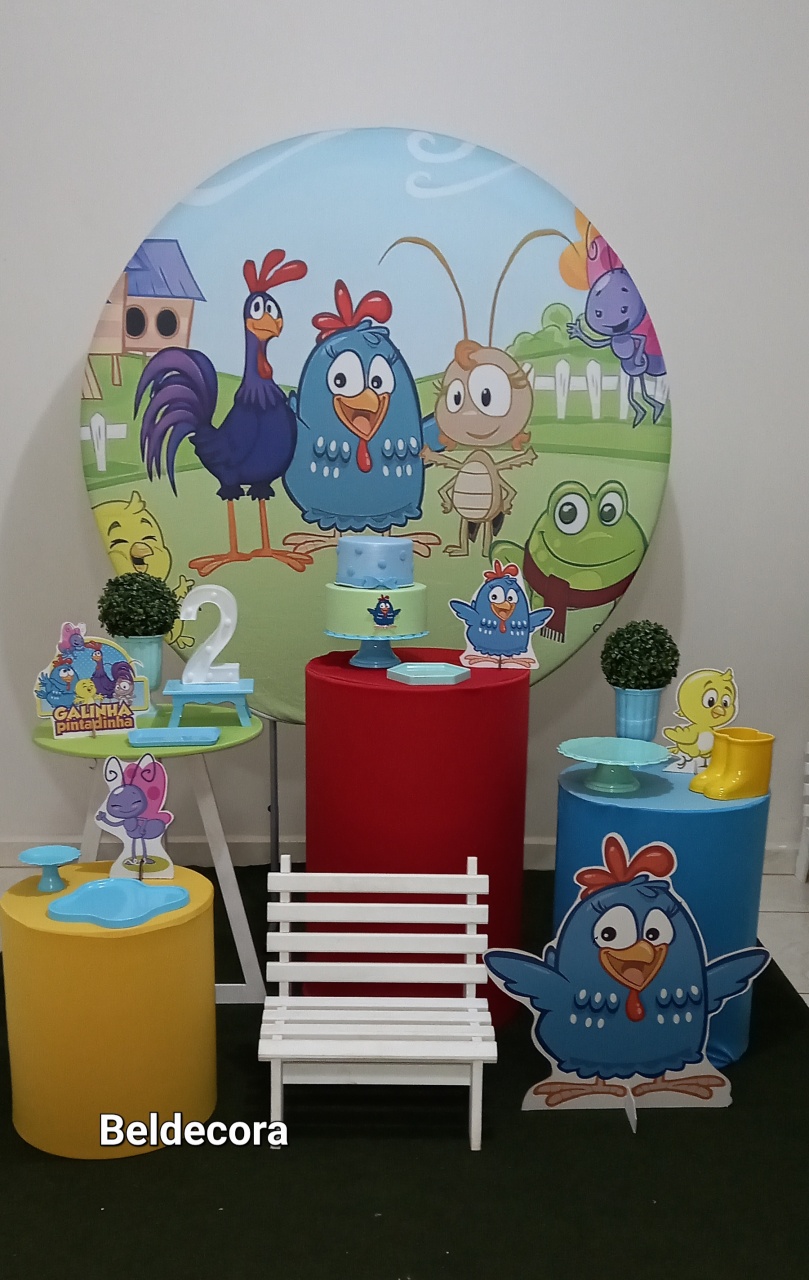 Galinha Pintadinha Prata - Bel Decora Pegue e Monte
