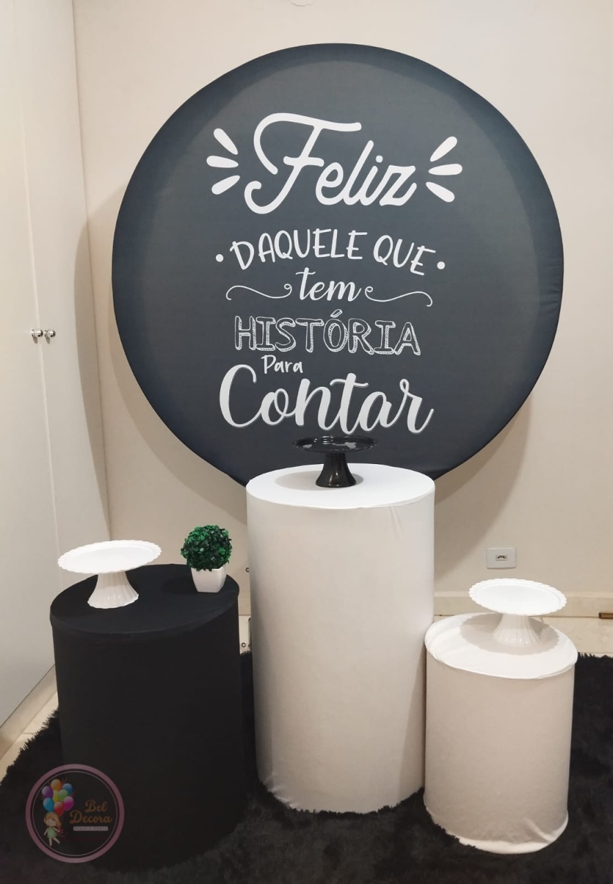 Feliz Daquele Que Tem História Para Contar Básico - Bel Decora Pegue e Monte