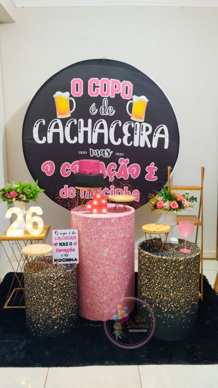 Kit Copo de Cachaceira Ouro - Bel Decora Pegue e Monte