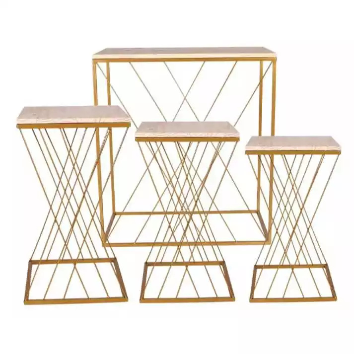 Mesa Treliça Gg (80 X 80 X 38) - Bel Decora Pegue e Monte