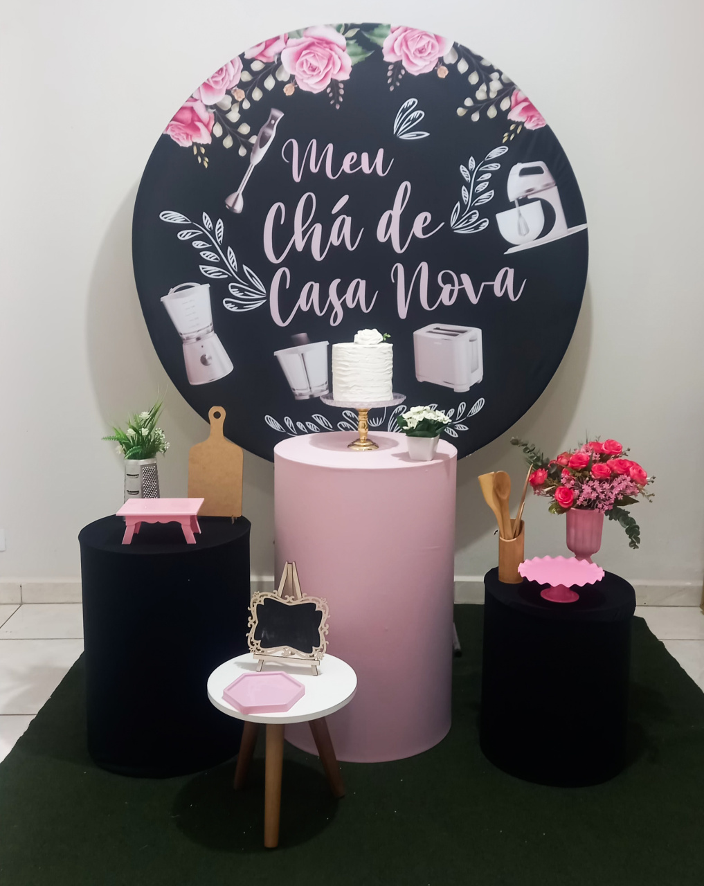 Kit Chá de Casa Nova Com Mesinha - Bel Decora Pegue e Monte