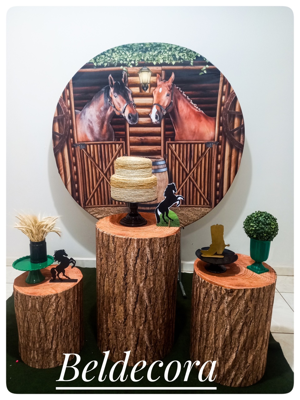 Kit Cavalo Bronze - Bel Decora Pegue e Monte