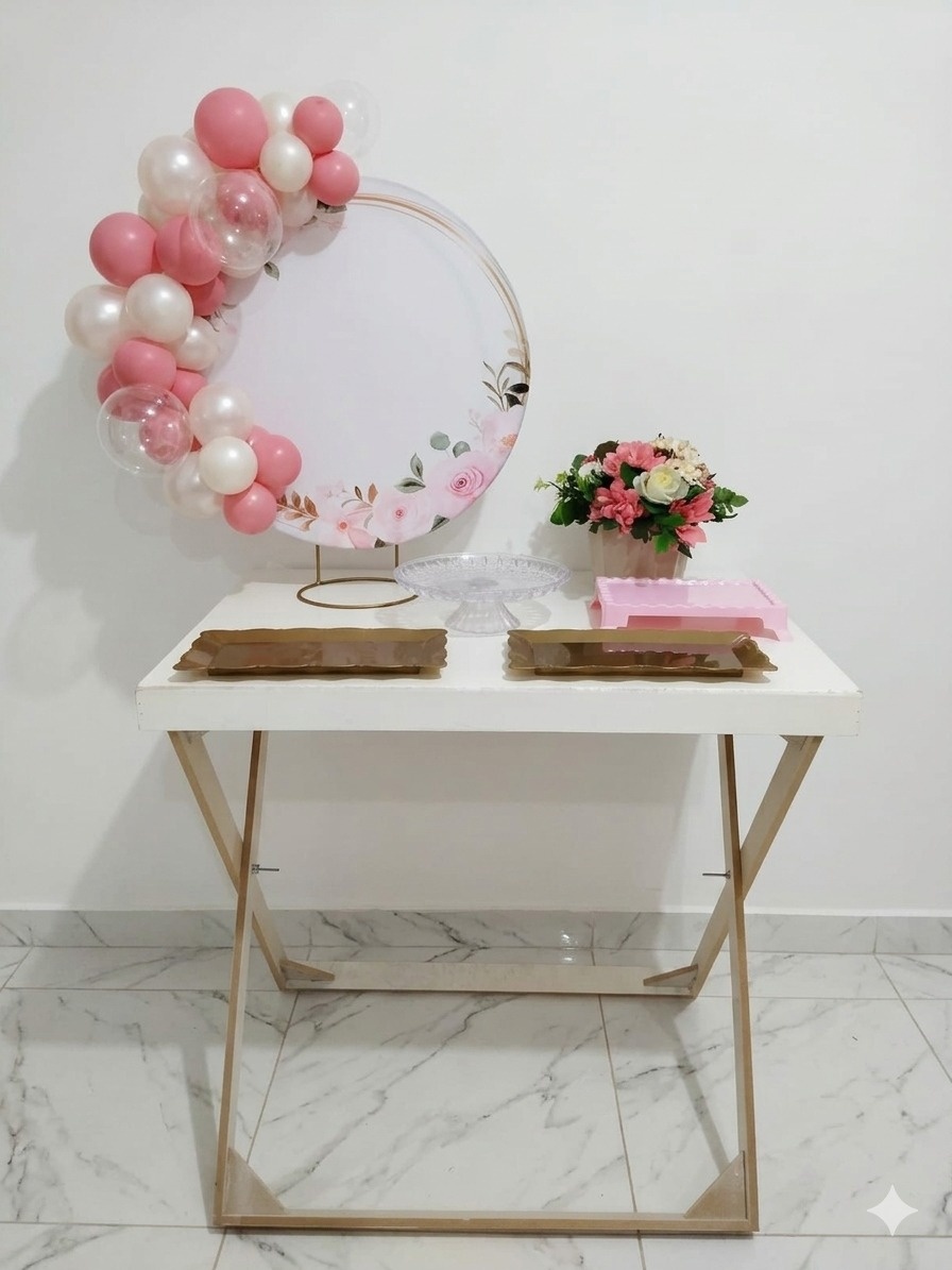 Mini Kit Ouro Flores - Bel Decora Pegue e Monte