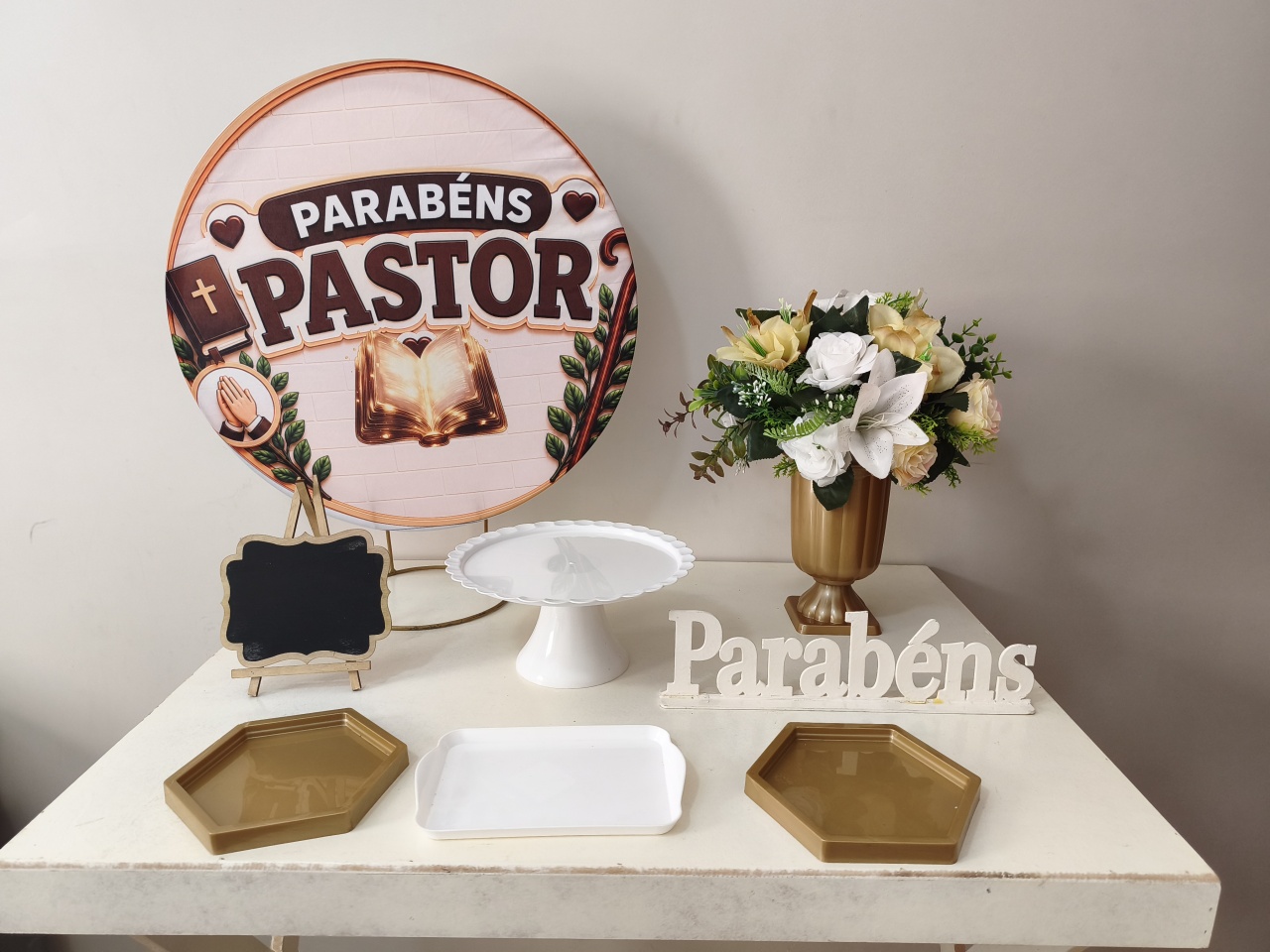 Mini Kit Parabéns Pastor - Bel Decora Pegue e Monte