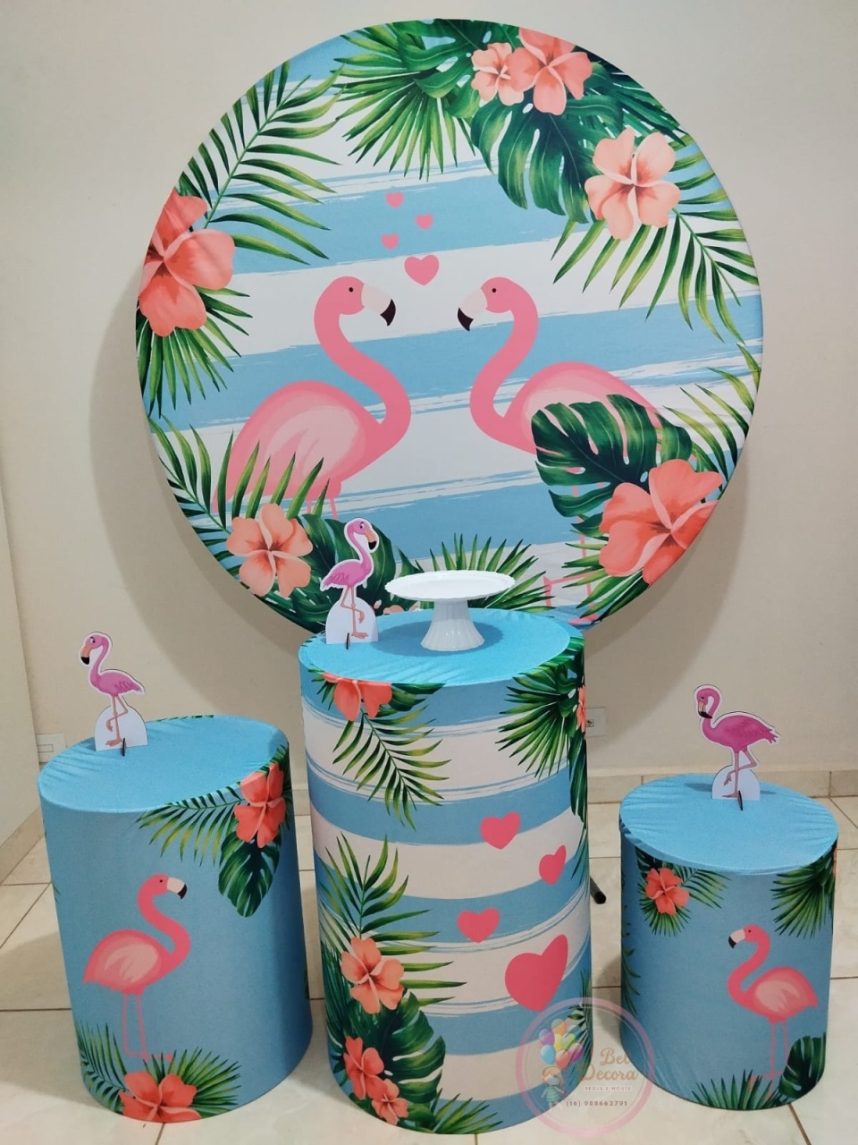 Flamingos Básico - Bel Decora Pegue e Monte